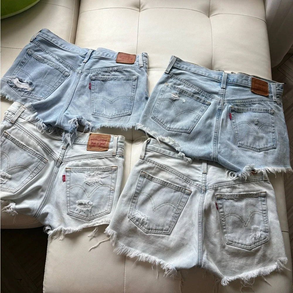 Levi's Light Blue Jean Shorts Collection - Picture 3 of 5